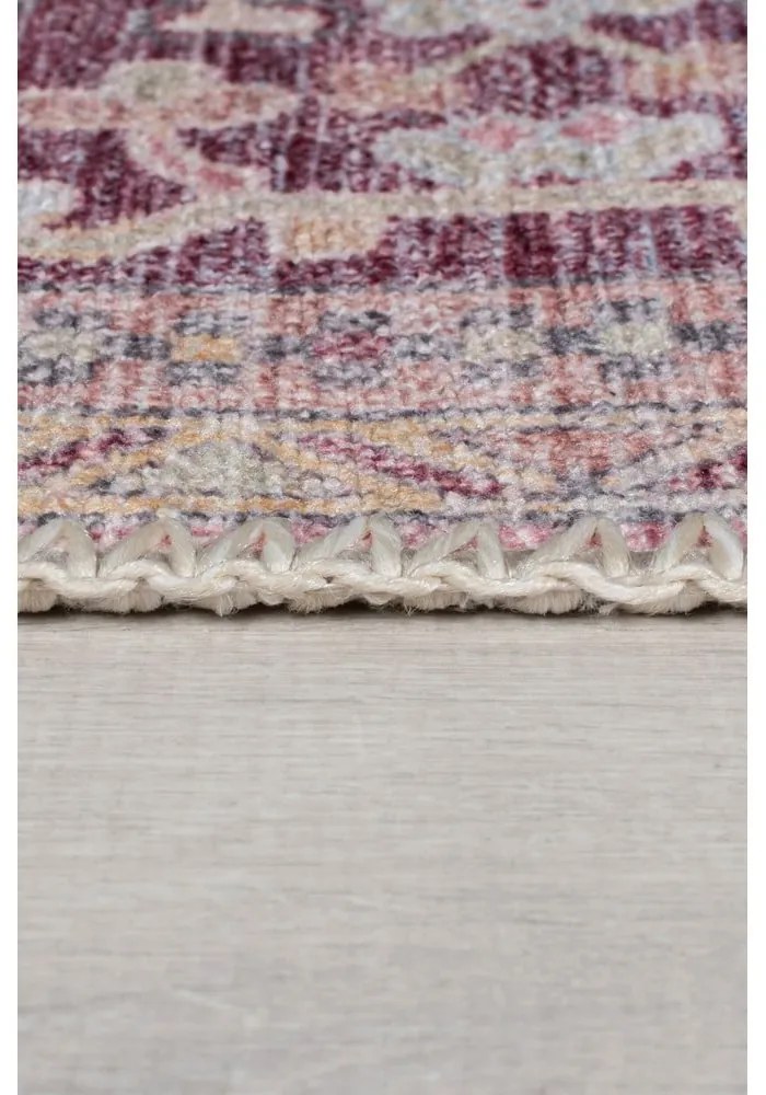 Jasnoczerwony dywan z mieszanki włókien z recyklingu odpowiedni do prania 160x230 cm Windsor – Flair Rugs