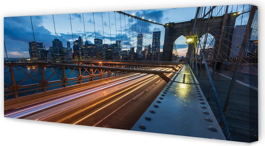 Obraz drukowany na płótnie Nowoczesne Miasto nad Rzeką