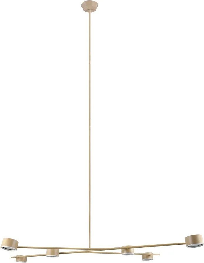 Beżowa metalowa lampa wisząca Coda – Trio Select