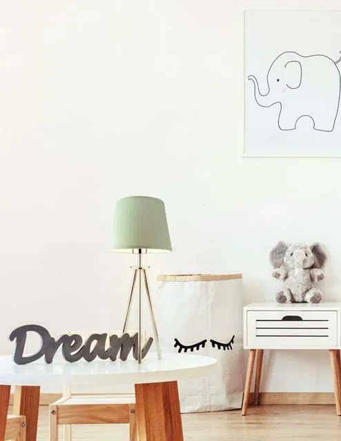 Lampka do sypialni na srebrnym stelażu - F3-P80