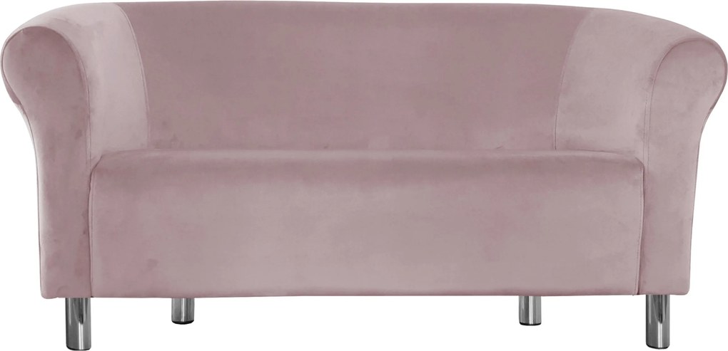 Sofa Milo tkanina Welur : Kolor nogi - Chrom, Kolor tkaniny - VELVET - MG55, Typ tkaniny - Velvet, Wysokość nogi - 15 cm