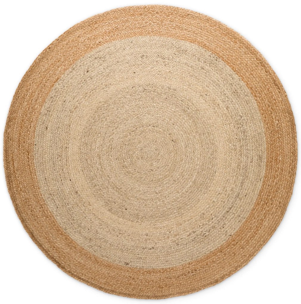 Dywan naturalny jutowy Jutta złoty 120 cm x 120 cm koło