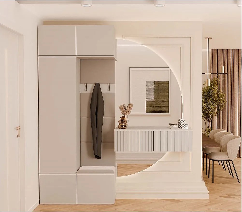 Garderoba HAGA II | 100x35x238 cm |  Kaszmir | 100x35x238 cm |Szafa do przedpokoju