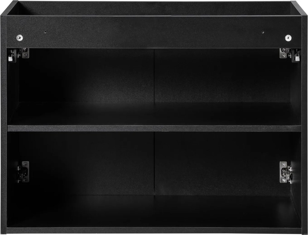 Wisząca szafka umywalkowa 2-drzwiowa Nova 80 cm, czarny mat