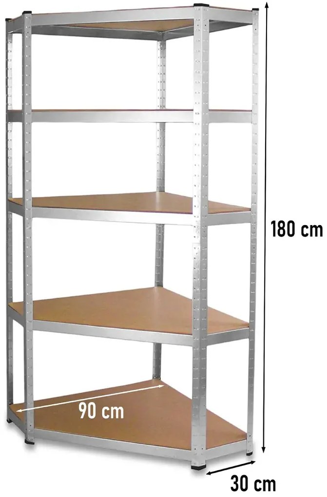 Narożny regał magazynowy do garażu F8-E52