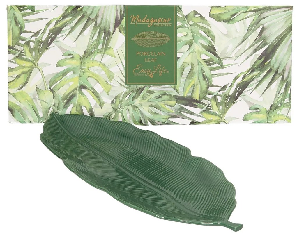 Półmisek Jungle Leaves 39cm green