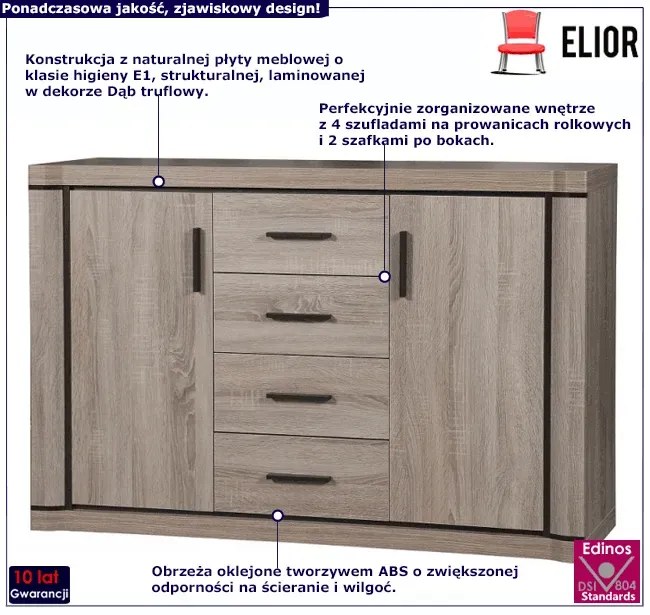Komoda dąb truflowy H2-C26