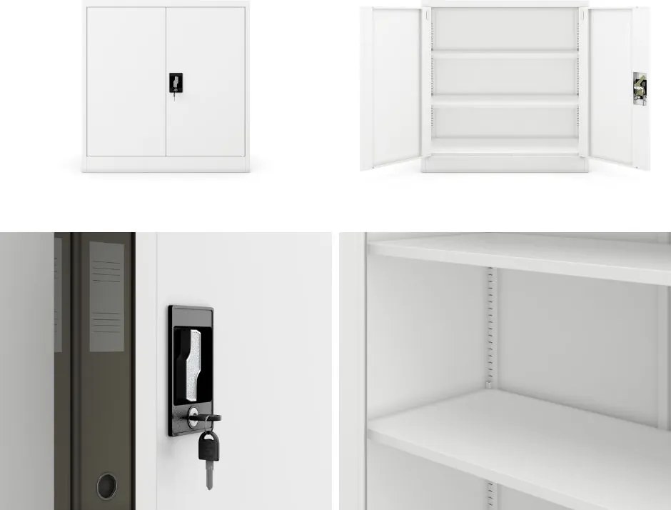 Szafka biurowa na dokumenty Beata 90x40x93 cm biała