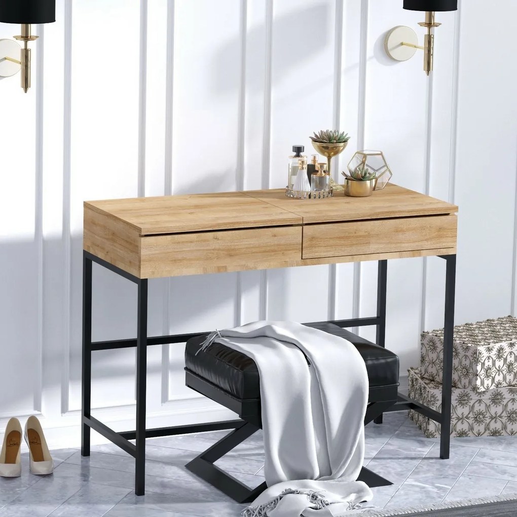 Stolik kosmetyczny Linda Black and Oak