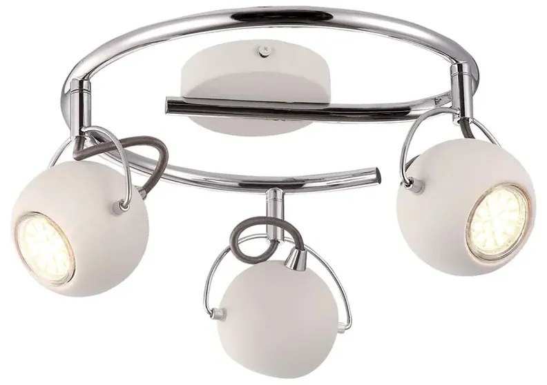 Biała lampa reflektorowa na okrągłym ramieniu - 3X S983 W8-F95