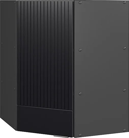 Szafka wisząca narożna czarne paski 57x34.1x72 fame-line