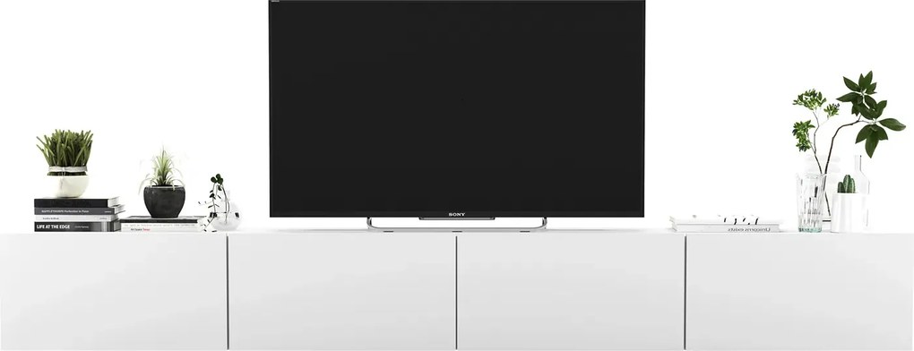 Zestaw ściennych szafek rtv biały mat - Merol 10X