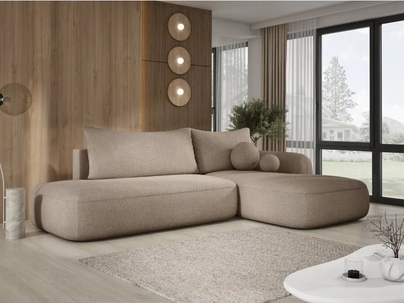 Narożnik BABU z funkcją spania układ L Prawy Tkanina NOWORNEVER 37