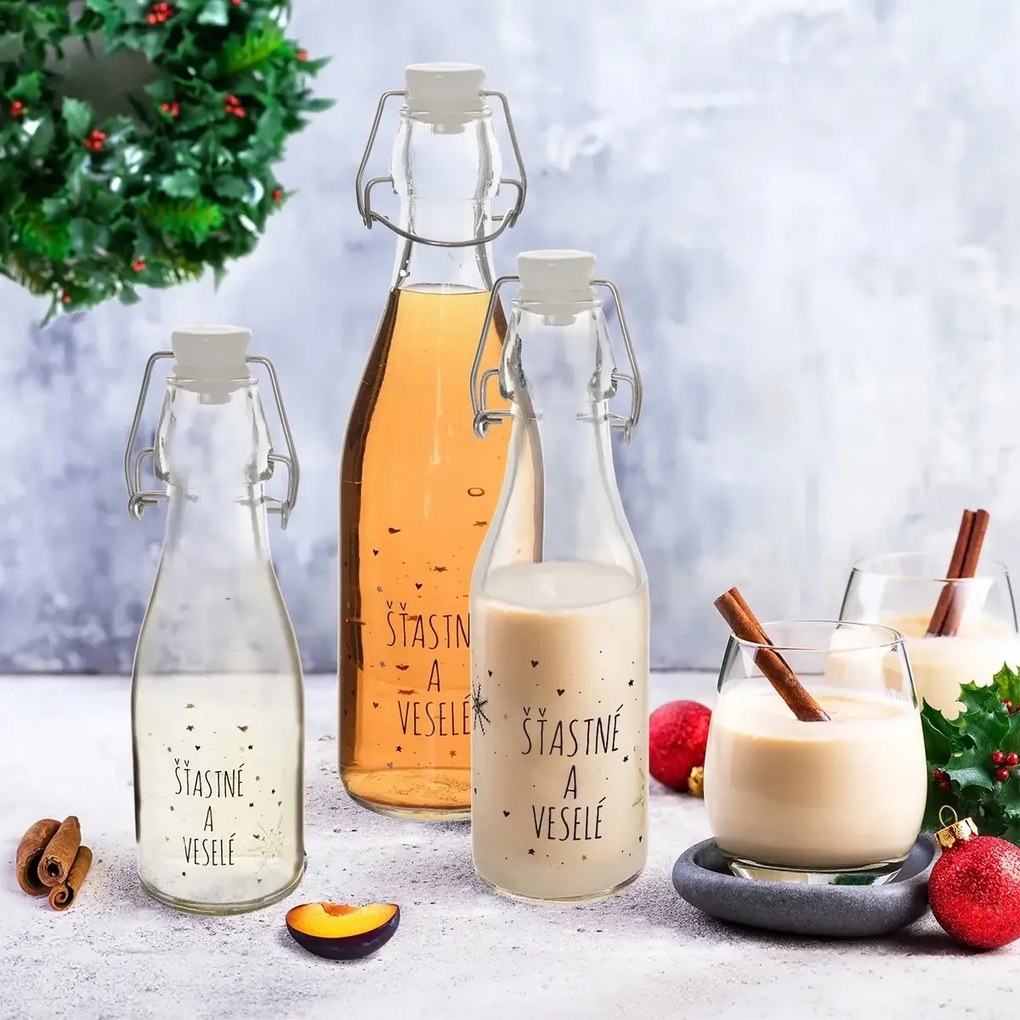 Butelka Orion z zamknięciem klipsowym Flakeczerwona, 0,52 l, 520 ml