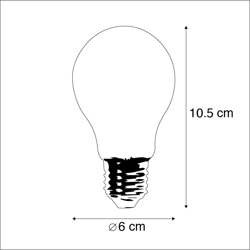 Zestaw 5 ściemnialnych żarówek LED E27 goldline 5W 380 lm 2200K