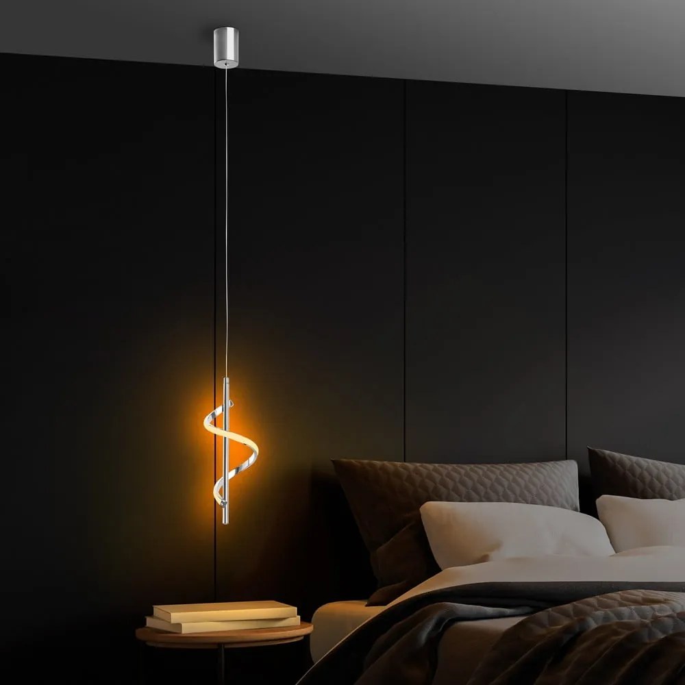 Lampa wisząca LED w kolorze srebra ø 16 cm Likma – Opviq lights