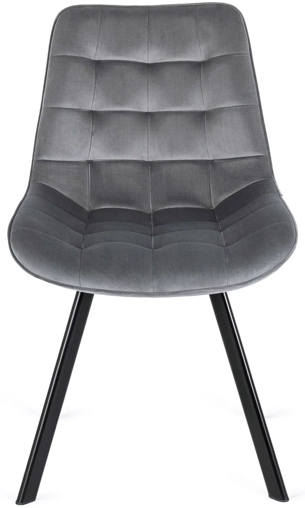 Zestaw Stół Okrągły Rozkładany HARRY 102-142 cm Dąb Craft/Czarny i 6 Krzeseł Tapicerowanych RICK Szarych Nowoczesnych