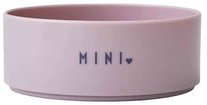 Różowa miska dla dzieci Design Letters Mini Sweetheart, ø 11 cm