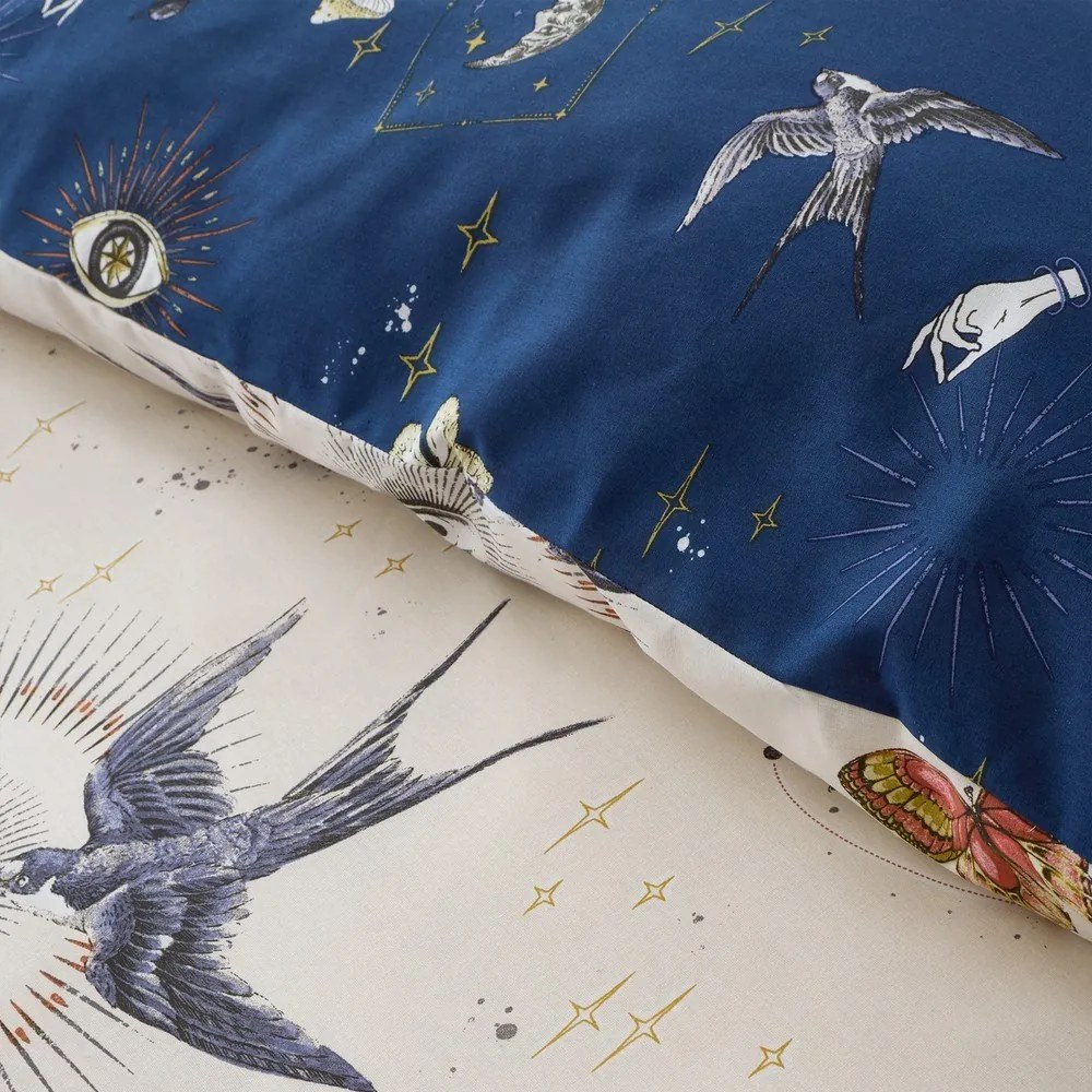 Niebiesko-kremowa pościel dwuosobowa 230x220 cm Astrology – Sassy B