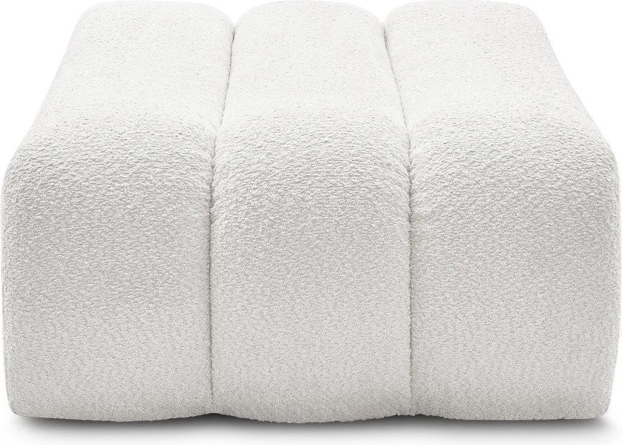 Biały podnóżek z materiału bouclé Azra – Bobochic Paris