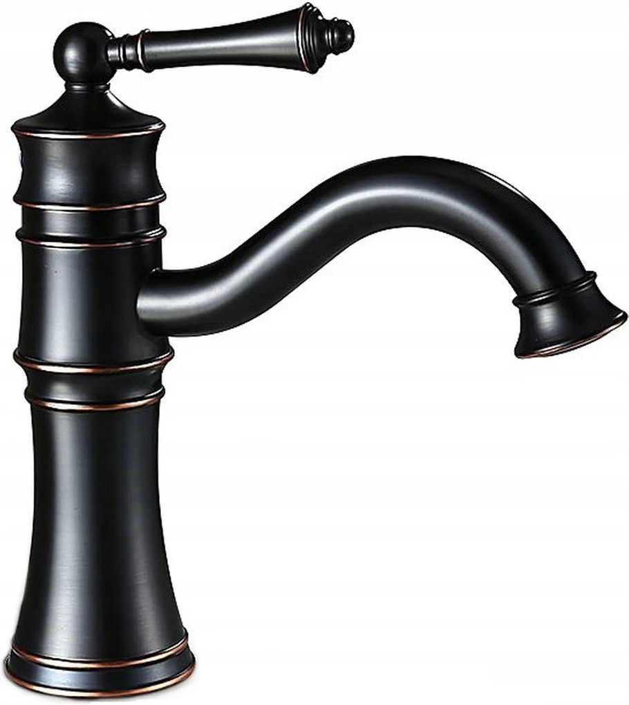 Bateria umywalkowa Rea Vintage Postarzana Czarna  Niska