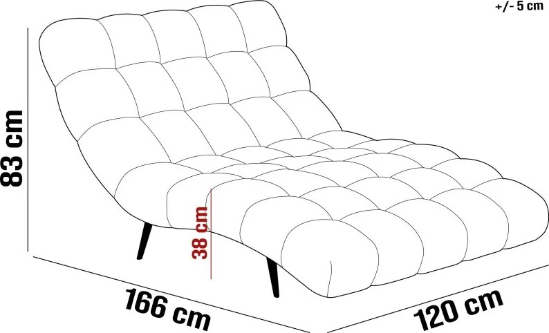 Fotel Szezlong 120 DELFI 2 osobowy WERSAL