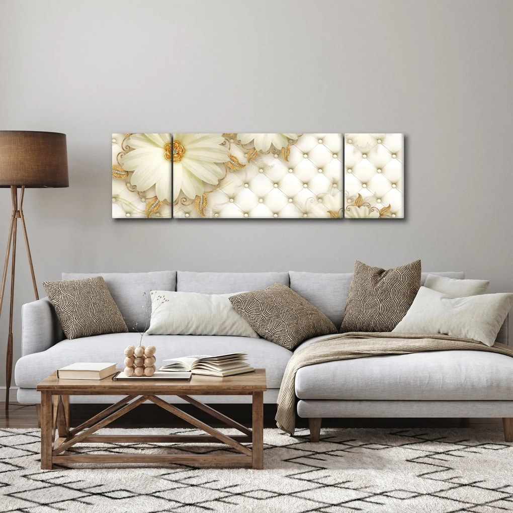 Obraz - Złoty kolaż (170x50 cm)