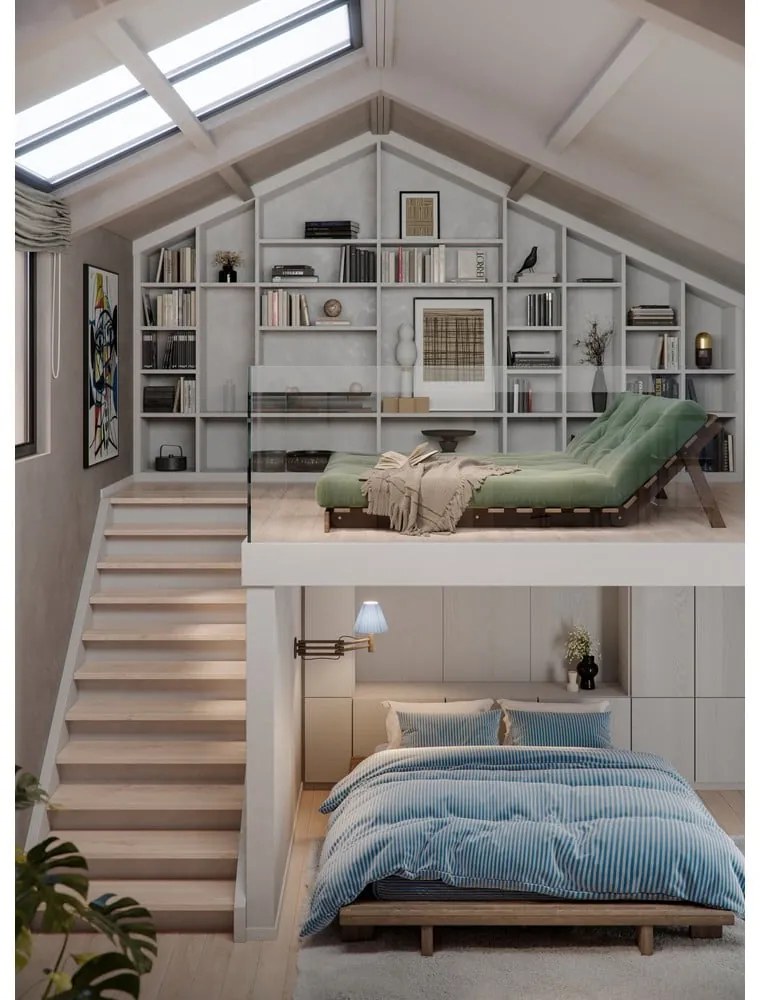 Szarobeżowa lniana rozkładana sofa 160 cm Roots Carob – Karup Design