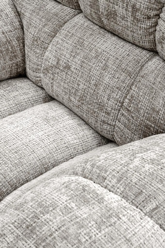 Fotel wypoczynkowy elektrycznie rozkładany popielaty AMORE