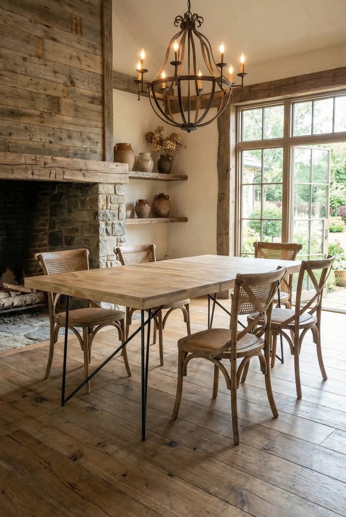 Stół industrialny z drewna mango kolor naturalny C3-G46