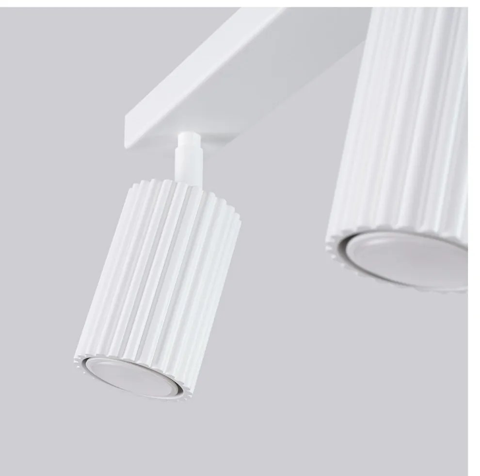 Biała lampa sufitowa 6,5x81 cm Gleam – Nice Lamps