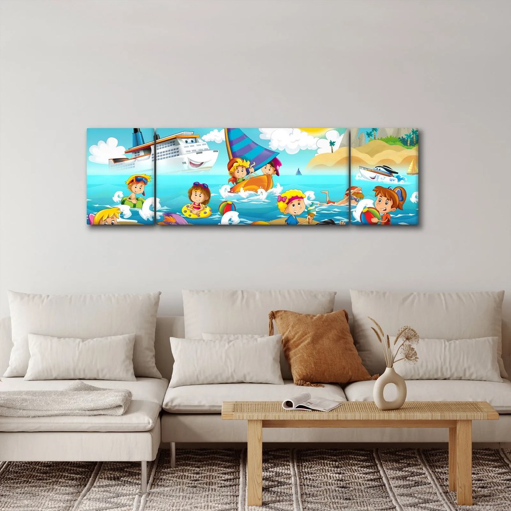 Obraz - Dzień na plaży (170x50 cm)