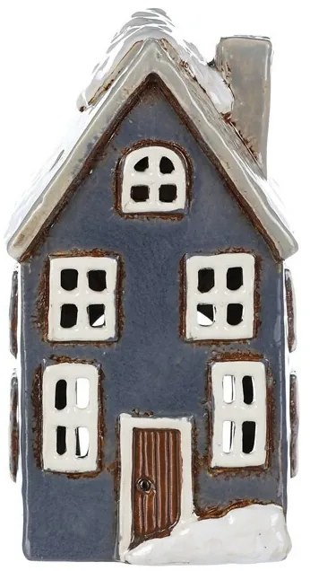 Ozdoby świąteczne Zimowy domek, ceramika, naświeczkę do herbaty, szary