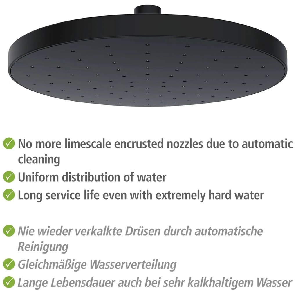 Deszczownica sufitowa z automatycznym czyszczeniem, Ø 22,5 cm, WENKO