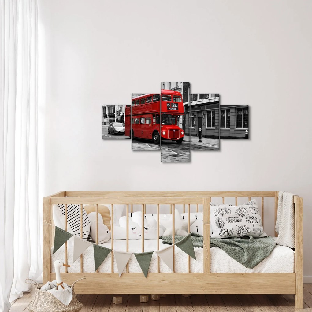 Obraz - Londyn z autobusem (125x70 cm)