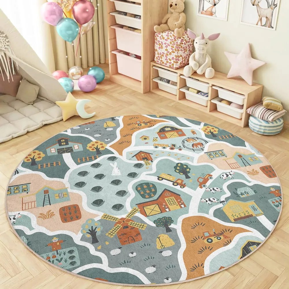 Dziecięcy dywan do zabawy odpowiedni do prania ø150 cm Farmer's Life – Mila Home