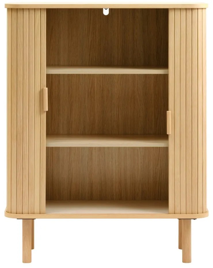 Szafka w dekorze dębu z drzwiami przesuwnymi 113x90 cm Cavo – Unique Furniture