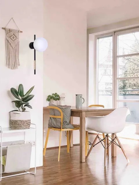 Kinkiet ze szklanym kloszem w stylu boho - 5X S794 Z4-F39