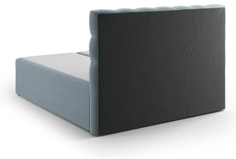 Jasnoniebieskie łóżko boxspring ze schowkiem 180x200 cm Bali – Cosmopolitan Design