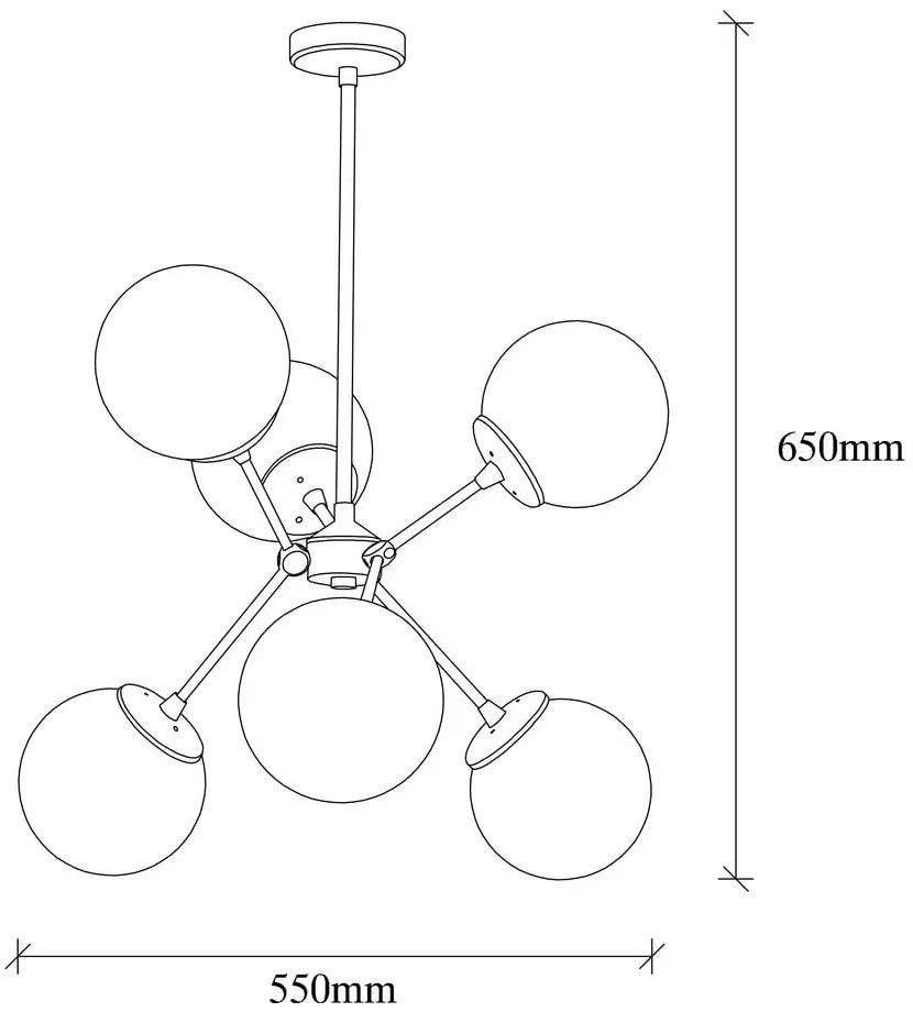 Lampa wisząca w biało-złotym kolorze ze szklanym kloszem ø 55 cm Gondol – Opviq lights