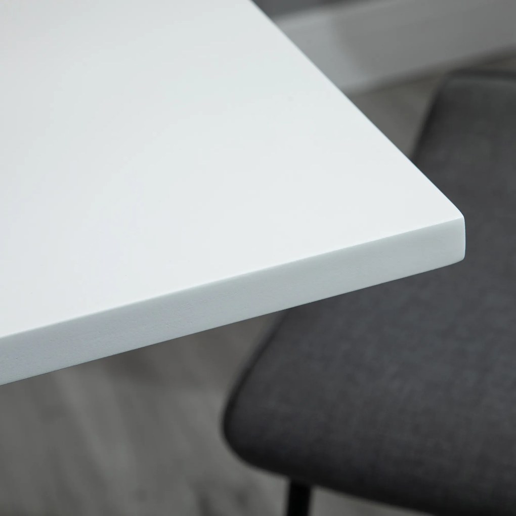 HOMCOM Regulowany stół barowy, obrotowy o 360°, nogi odporne na zarysowania, stabilna metalowa podstawa, Biały