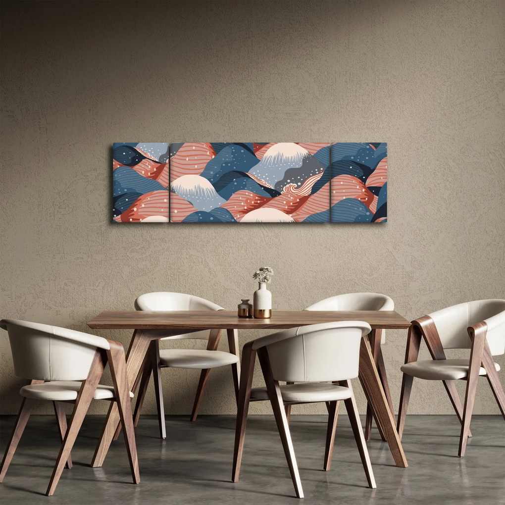 Obraz - Japońskie fale (170x50 cm)