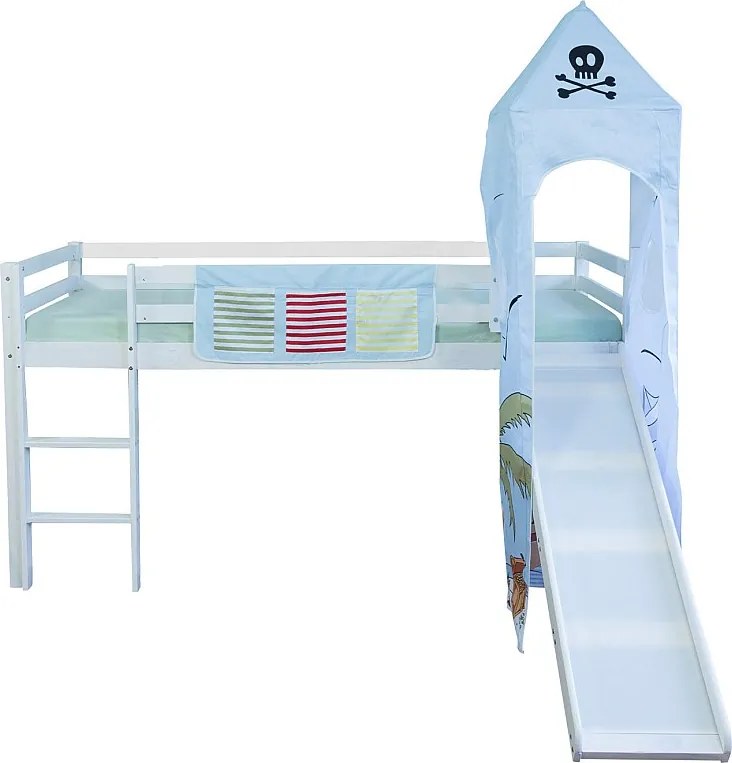 Łóżko piętrowe 90x200 cm białe