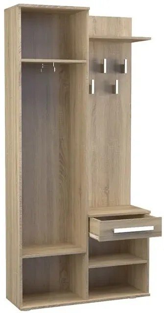 Garderoba Z Lustrem Dąb Sonoma R1-W96