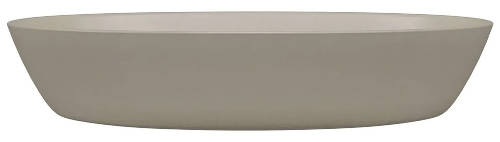 Umywalka nablatowa owalna z konglomeratu beżowa matowa 60 x 35 cm RONA beige Matt