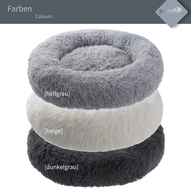 Petstuff Legowisko dla psa, okrągłe, jasnoszare, 60 cm