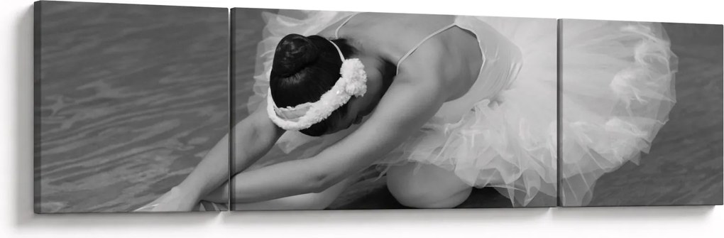 Obraz - Balerina, czarno-biały (170x50 cm)