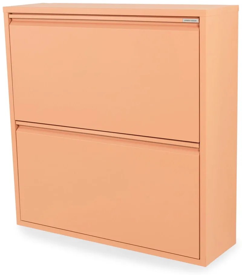 Łososiowa metalowa uchylna szafka na buty 75x77,5x22,5 cm Billy – Spinder Design