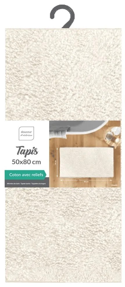 Kremowy dywanik łazienkowy 50x80 cm Mael – douceur d'intérieur