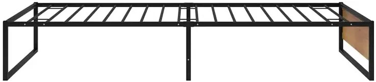 Czarne metalowe łóżko industrialne 100x200 cm - Glider